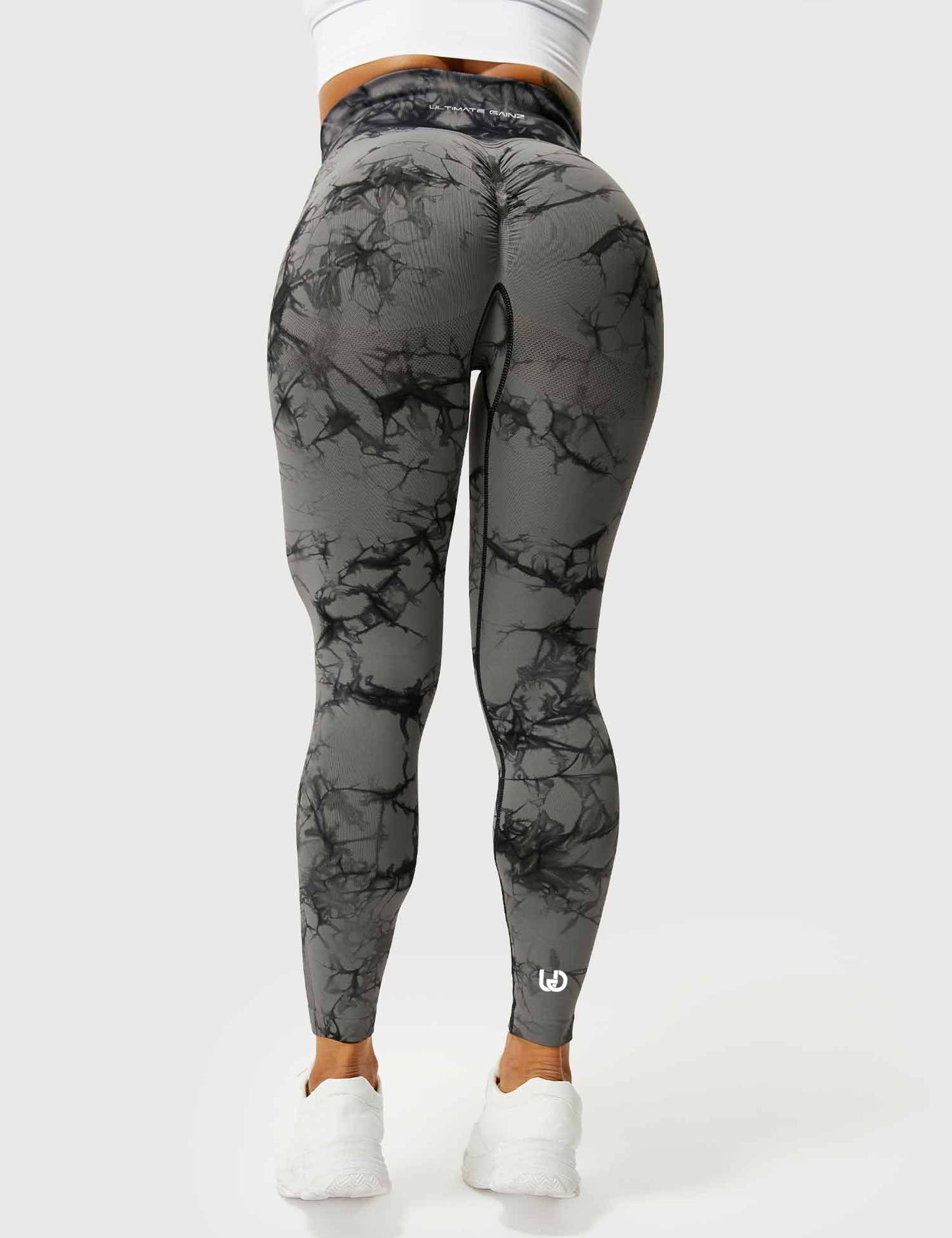 Aimy | Tie Dye Legging Mörkgrå