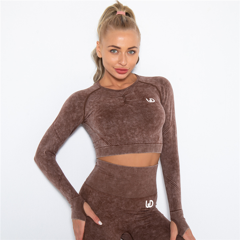 Kim | Långe Mouwen Top koffie - Ultimate Gainz