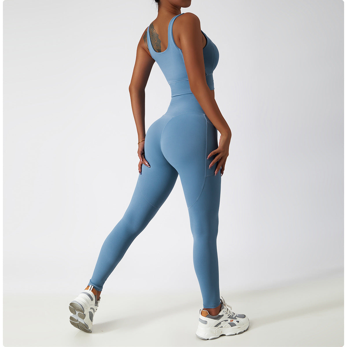 Palmer | Leggings Met Zakken LjusBlå - Ultimate Gainz