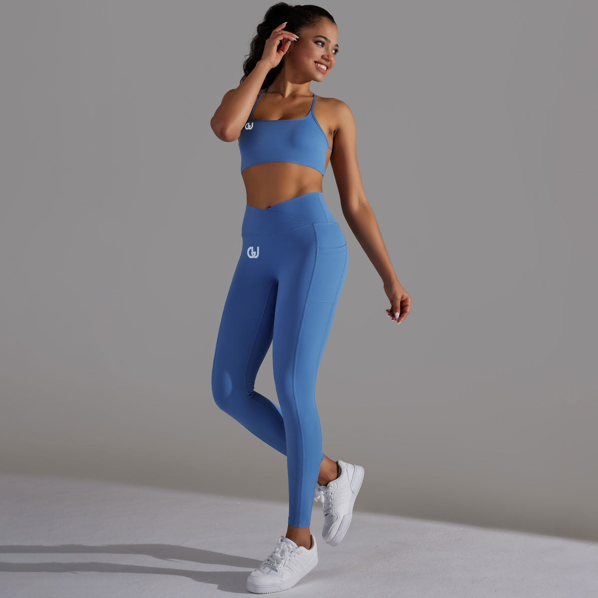 Mila | Legging-Top Set Blå