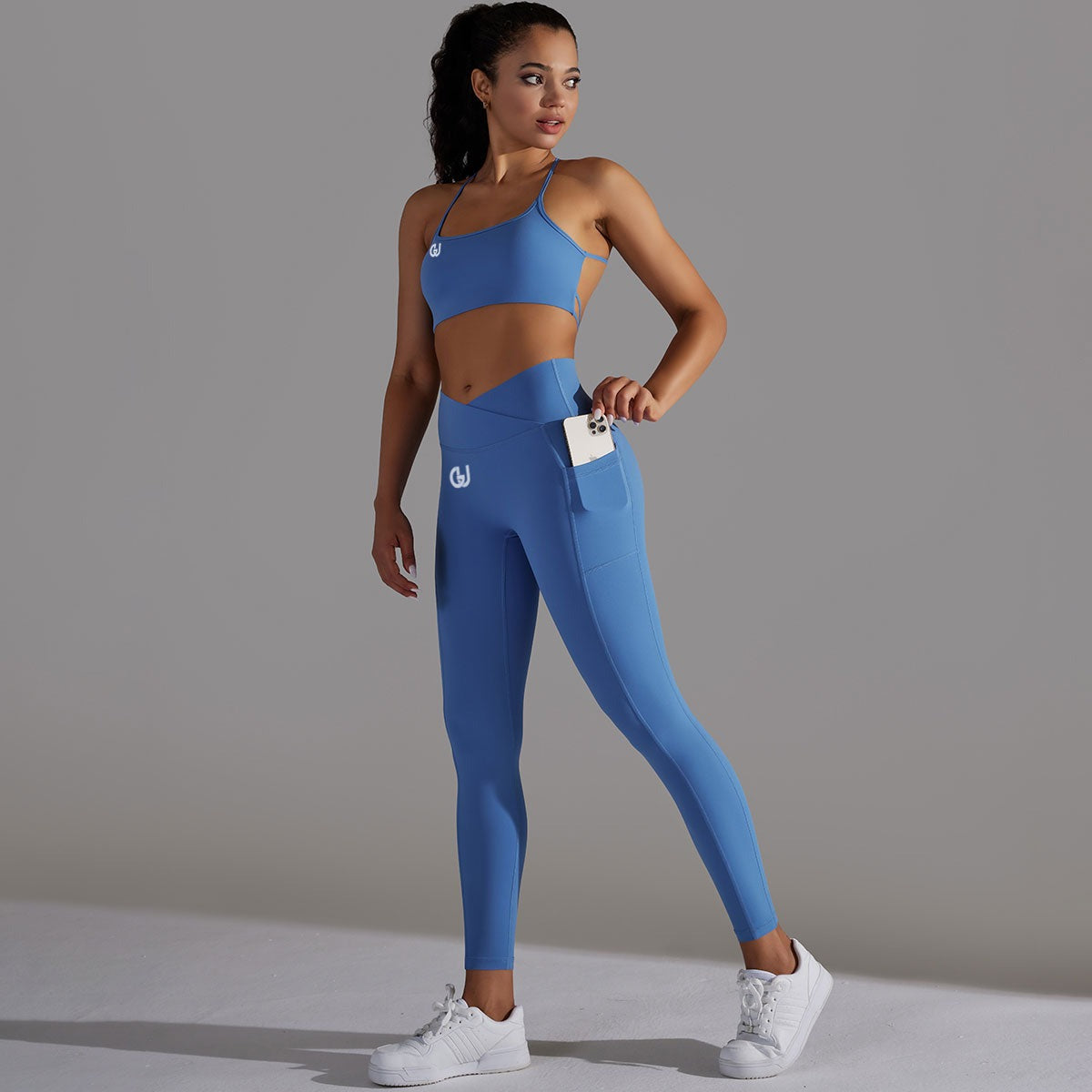 Mila | Legging-Top Set Blå