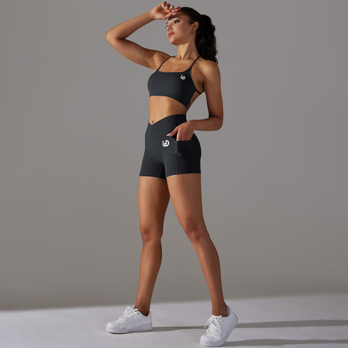 Mila | shorts Set Svart - Ultimate Gainz