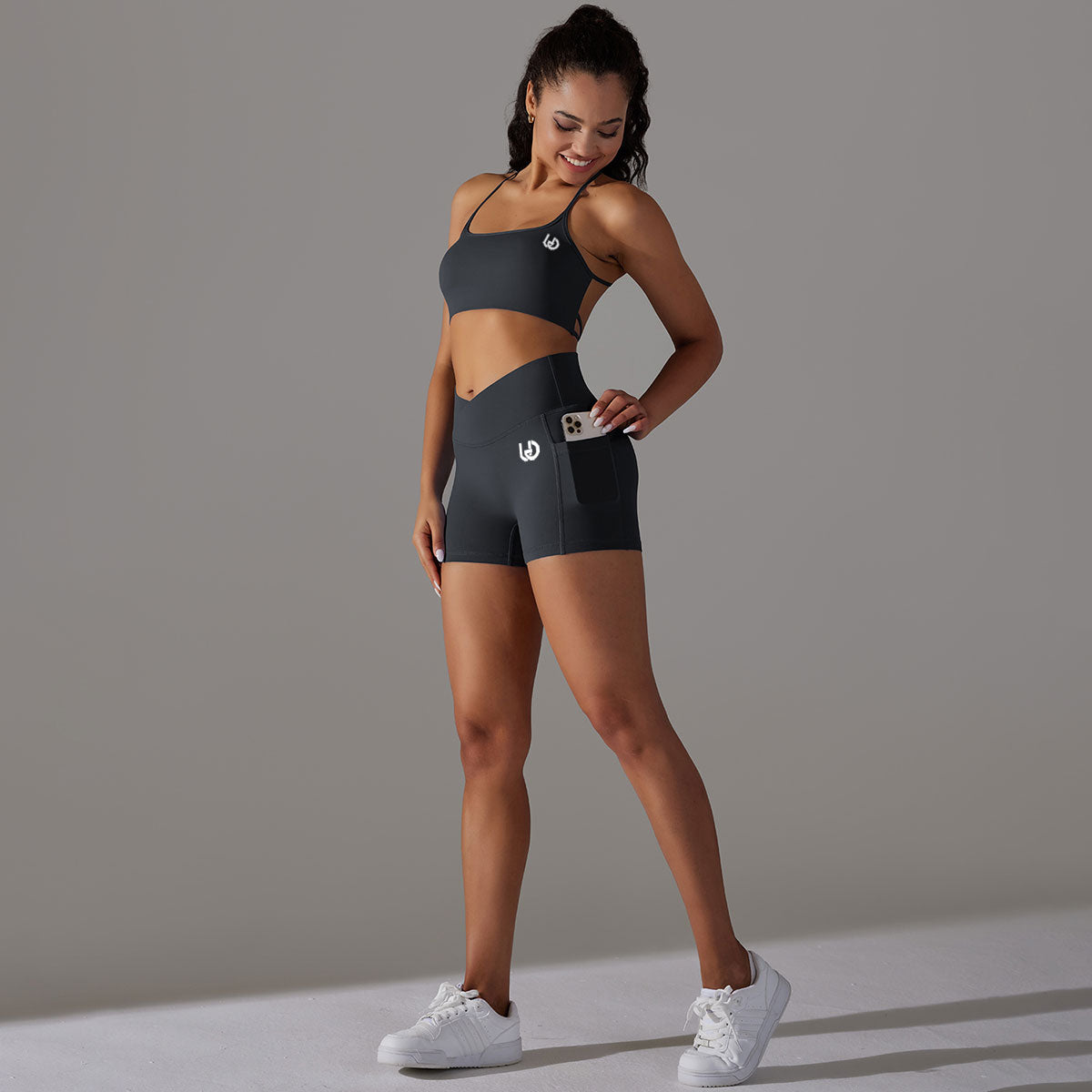 Mila | shorts Set Svart - Ultimate Gainz